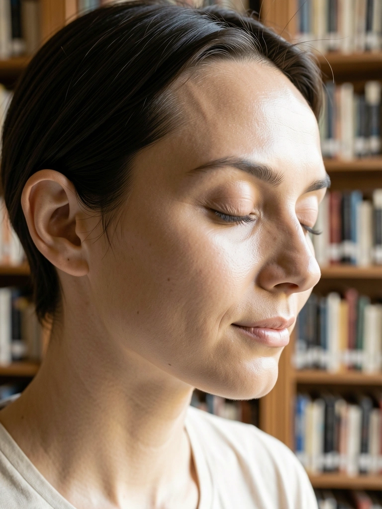 Persona disfrutando de un ambiente tranquilo